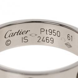 Pre Owned Cartier Love Platinum Ring Size 61