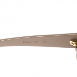 Pre Owned Cartier Beige/Brown Gradient Solaire Oversize Sunglasses