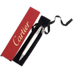 Pre Owned Cartier Charms Stainless Steel Ballpoint Pen