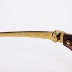 Pre Owned Cartier Panthere De Cartier Rimless Woman Sunglasses