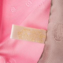Pre Owned Cartier Pink Monogram Patterned Jacquard Silk Square Scarf