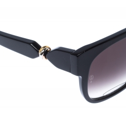 Pre Owned نظارة شمسية وايفارير كارتييه T8201083 ترينيتي متدرجة أسود/أسود