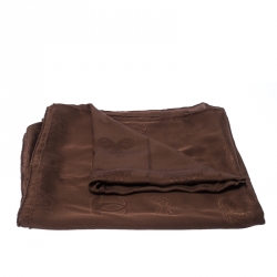 مملوكة مسبقًا Must de Cartier Brown Le Panthere Monogram Silk Square Scarf