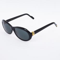 Pre Owned Cartier Black Oval Woman Sunglasses