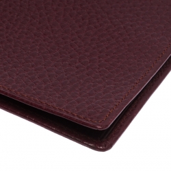 Pre Owned Cartier Burgundy Leather Must de Cartier Cheque Holder
