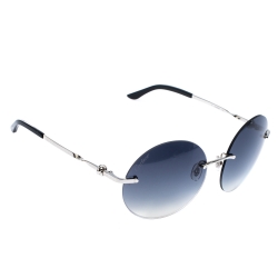 Cartier Palladium Plated / Grey Gradient Trinity Round Sunglasses