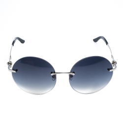 Cartier Palladium Plated / Grey Gradient Trinity Round Sunglasses