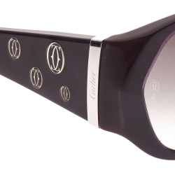 Cartier Purple/Black Gradient Oversized Sunglasses