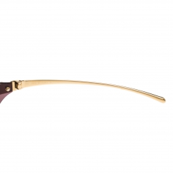 مملوكة مسبقًا Cartier Gold/Brown Panthere Rimless Sunglasses