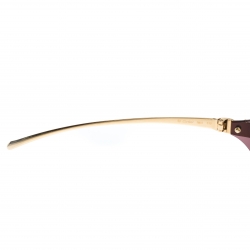 مملوكة مسبقًا Cartier Gold/Brown Panthere Rimless Sunglasses