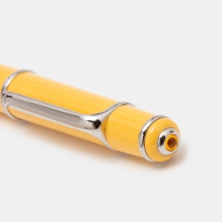 Pre Owned Cartier Diabolo Yellow Lacquer Palladium FInish Mini Ballpoint Pen