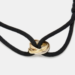 Pre Owned Cartier Trinity 18k Three Tone Gold Adjustable Cord Bracelet