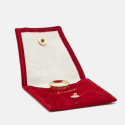 Pre Owned Cartier Love 18k Yellow Gold Small Model Wedding Band Ring Size 56