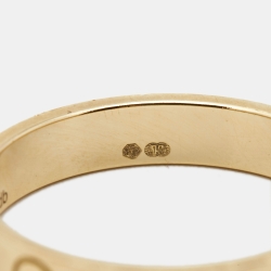 Pre Owned Cartier Love 18k Yellow Gold Small Model Wedding Band Ring Size 56