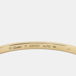 مملوكة مسبقًا Cartier Love 18k Yellow Gold Small Model Bracelet 17
