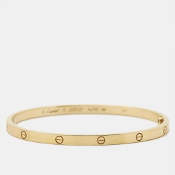 مملوكة مسبقًا Cartier Love 18k Yellow Gold Small Model Bracelet 17
