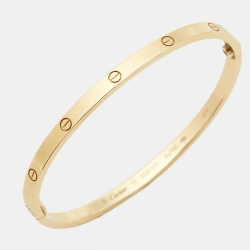 مملوكة مسبقًا Cartier Love 18k Yellow Gold Small Model Bracelet 17