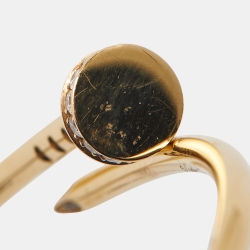 Pre Owned Cartier Juste Un Clou Diamonds 18k Yellow Gold Small Model Bracelet 17