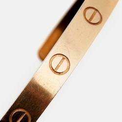 Pre Owned Cartier Love 18k Rose Gold Open Cuff Bracelet 17