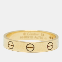 Pre Owned Cartier Love 18k Yellow Gold Wedding Band Ring Size 54