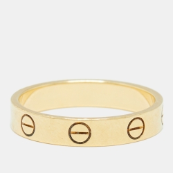 Pre Owned Cartier Love 18k Yellow Gold Wedding Band Ring Size 54