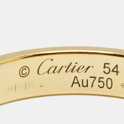 Pre Owned Cartier Love 18k Yellow Gold Wedding Band Ring Size 54