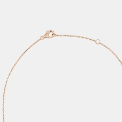 Pre Owned Cartier Amulette De Cartier Malachite Diamond 18k Rose Gold Necklace