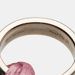 Pre Owned Cartier Love 18k White Gold Cord Bracelet