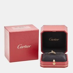 Pre Owned Cartier Juste Un Clou 18k Yellow Gold Small Model Ring Size 53