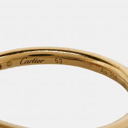 Pre Owned Cartier Juste Un Clou 18k Yellow Gold Small Model Ring Size 53