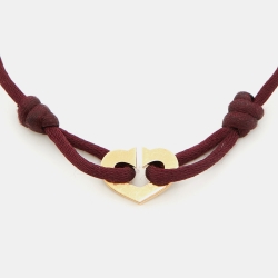 مملوكة مسبقًا Cartier C de Cartier Heart 18k Yellow Gold Adjustable Cord Bracelet