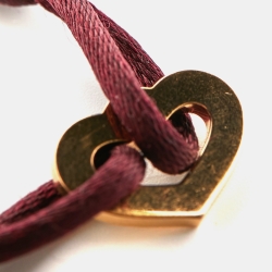 مملوكة مسبقًا Cartier C de Cartier Heart 18k Yellow Gold Adjustable Cord Bracelet