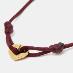 مملوكة مسبقًا Cartier C de Cartier Heart 18k Yellow Gold Adjustable Cord Bracelet