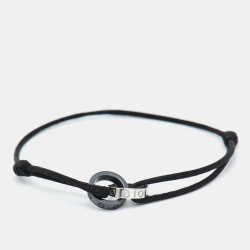 Pre Owned Cartier Love Ceramic Diamond 18K White Gold Adjustable Cord Bracelet