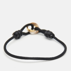 Cartier Trinity 18k Three Tone Gold Adjustable Cord Bracelet