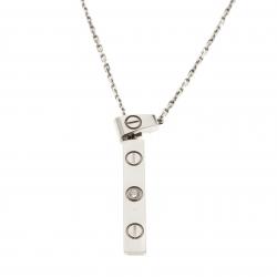 مملوكة مسبقًا Cartier Love Diamond 18k White Gold Adjustable Lariat Necklace