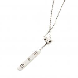 مملوكة مسبقًا Cartier Love Diamond 18k White Gold Adjustable Lariat Necklace