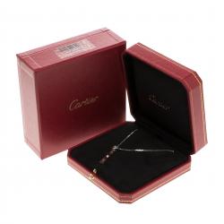 مملوكة مسبقًا Cartier Love Diamond 18k White Gold Adjustable Lariat Necklace