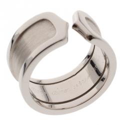 Pre Owned Cartier C De Cartier 18k white Gold Ring Size 50