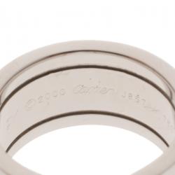 Pre Owned Cartier C De Cartier 18k white Gold Ring Size 50
