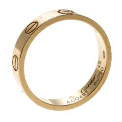 Pre Owned Cartier Love 18K Yellow Gold Wedding Band Ring Size 49