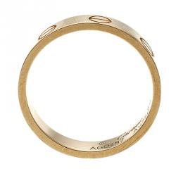 Pre Owned Cartier Love 18K Yellow Gold Wedding Band Ring Size 49