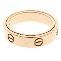 مملوكة مسبقًا Cartier Secret Love 18k Yellow Gold Band Ring Size 59