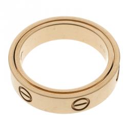 مملوكة مسبقًا Cartier Secret Love 18k Yellow Gold Band Ring Size 59