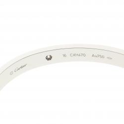 Pre Owned Cartier Love 4 Diamonds 18k White Gold Bracelet 16cm
