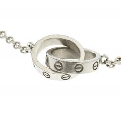 Pre Owned Cartier Love Interlocking 18k White Gold Bracelet 16cm