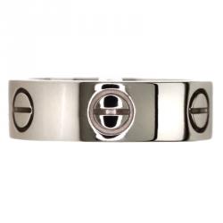Pre Owned Cartier Love White Gold Ring Size 50