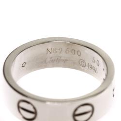 Pre Owned Cartier Love White Gold Ring Size 50