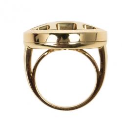 Pre Owned Cartier Pasha 18K Yellow Gold Multi Gemstone Ring Size 52