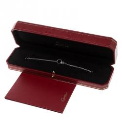 Cartier Love 2 Hoops 18k White Gold Chain Bracelet